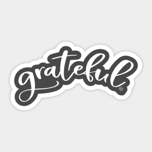 Grateful (white) Sticker